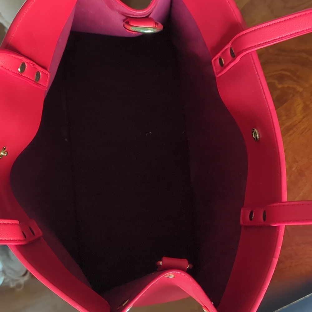 Fire Engine Red Tote Bag Fibreno Dieci - Picture 10 of 11